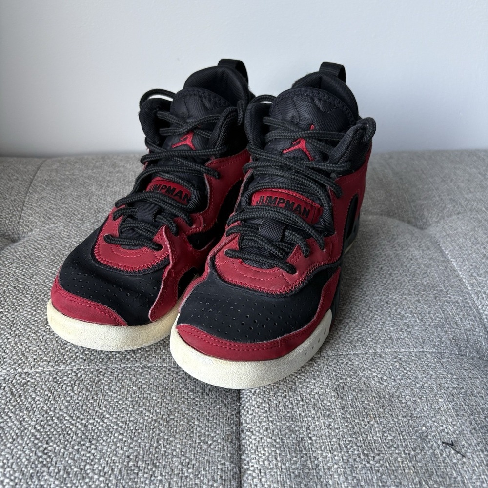 Nike Air Jordan Pro RX Boys Size 4Y Red Black White‎ Athletic Shoes Sneakers